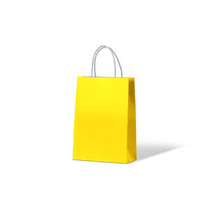 Carnival Kraft Carry Bags: Sunny Yellow Kraft Junior