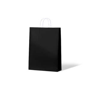 Carnival Kraft Carry Bags: Jet Black Kraft Midi