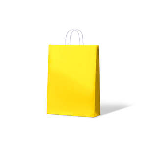 Carnival Kraft Carry Bags: Sunny Yellow Kraft Midi