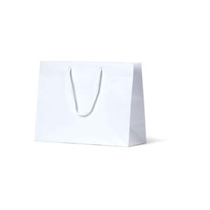 Matte Laminated Paper Carry Bags: Laminated Matte Ruby - White