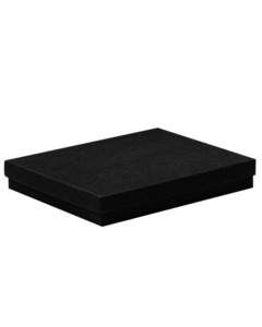 Cotton Fill Box Black Kraft 140x178x25mm - 50/ctn