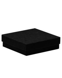 Cotton Fill Box Black Kraft 89x89x25mm - 100/ctn