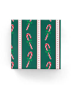 Christmas Collection: Candy Canes Wrap Hunter Red Green