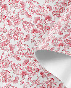Christmas Tissue Paper: Pohutukawa Tissue Red on White