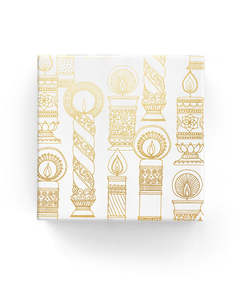 Vintage Candle Wrap White Gold