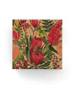 2023 Christmas Range: Protea Garden on Kraft Wrap