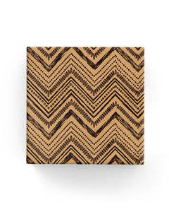 2024 Everyday Wrap Range: Chevron Sketch on Kraft Wrap Black