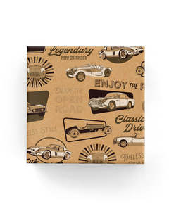 2024 Everyday Wrap Range: Vintage Cars on Kraft Wrap