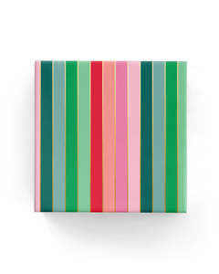 2024 Christmas Range: Merry Stripes Wrap Hunter Green Red Pink
