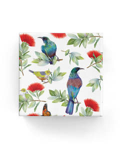 Watercolour Pohutukawa & Tui Wrap *Feb 2026
