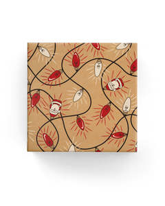 Christmas Sale: 60cm Xmas Lights on Kraft Black Red White