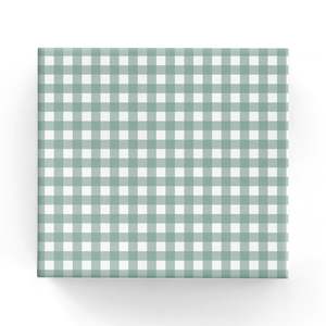 2025 Everyday Wrap Range: Gingham Check on Matte Wrap Rivergum