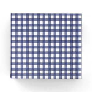 2025 Everyday Wrap Range: Gingham Check on Matte Wrap Navy