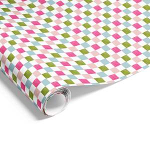 Best Selling: Mosaic Squares on Matte Green/Pink