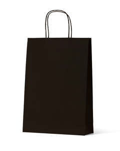Brown Kraft Wine Bags: Black Kraft Triple Wine Bag - 100/ctn