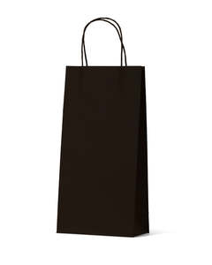 Brown Kraft Wine Bags: Black Kraft Double Wine Bag - 100/ctn