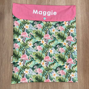 Products: Flamingo, Personalised Book Bag - Collections – bee Moore
