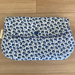 Products: Blue flower pouch - Collections – bee Moore