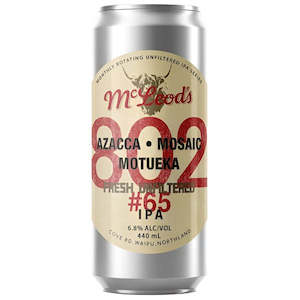McLeod's 802 #65 Fresh Unfiltered IPA 440mL