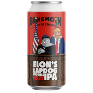 Beer Brand: Behemoth Elon's Lapdog Double Hazy IPA 440mL
