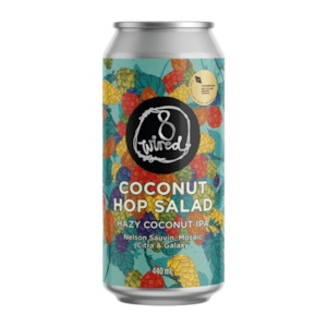 8 Wired Brewing: 8 Wired Hop Salad Coconut Hazy IPA 440mL