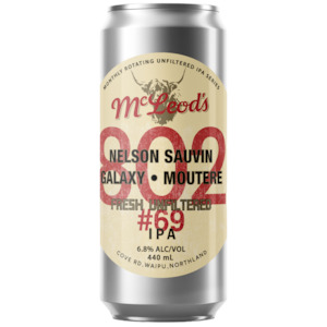 Mcleods Brewery Of The Month: McLeod's 802 #69 Fresh Unfiltered IPA 440mL
