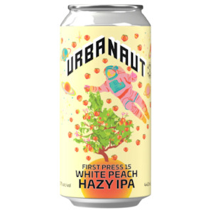 Urbanaut First Press 15 White Peach Hazy IPA 440mL
