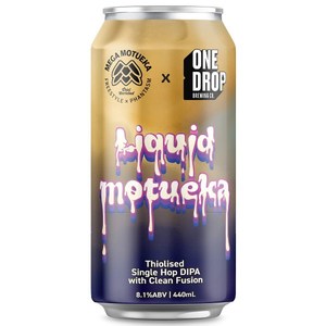 Craft Beer: One Drop Brewing Liquid Motueka Single Hop Double IPA 440mL