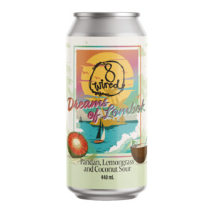 8 Wired Brewing: 8 Wired Dreams of Lombok Pandan, Vanilla & Lemongrass Sour 440mL