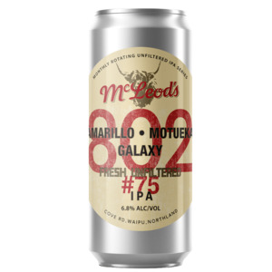 Craft Beer: McLeod's 802 #75 Fresh Unfiltered IPA 440mL