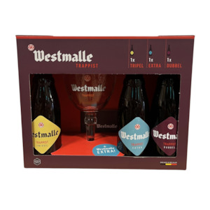 Belgian: Westmalle 3x330ml + Glass Gift Pack