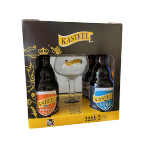 Kasteel Gift Pack 4x330ml & 1x Glass