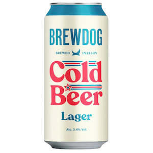 Craft Beer From The United Kingdom: Brewdog Cold Beer Lager 440ml BB 04/09/25
