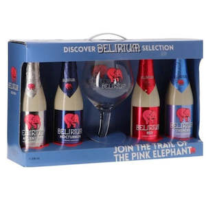 Gifts: Delirium Discovery Gift Pack 4x330ml & Glass