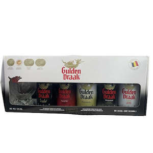 Mixed Cases Gift Packs: Gulden Draak 5x330ml & Glass Gift Set