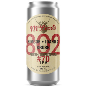 Mcleod's 802 #70 Unfiltered Hazy IPA 440ml