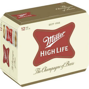 Craft Beer From America: Miller High Life 12x355ml Cans