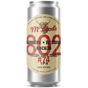 Beer: Mcleod's 802 #74 Unfiltered Hazy IPA 440ml