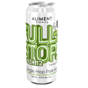 Beer: Aliment Brewing Full Stop Single Hop NZH112 Unfiltered Pale Ale 500ml