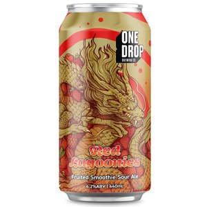 Sour Beer: One Drop Brewing Red Lagoonies Fruited Smoothie Sour 440ml