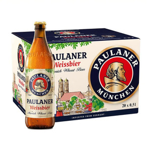 Wheat Beer: Paulaner Hefe Weissbier Naturtrub 500ml 20pk