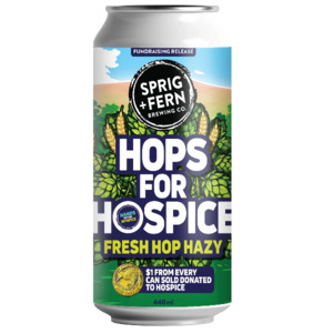 Beer: Sprig & Fern Hops For Hospice Fresh Hop Hazy IPA 440ml