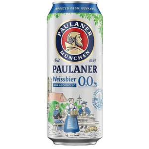 Wheat Beer: Paulaner Weissbier Non-Alcoholic 0.0% 500ml Can