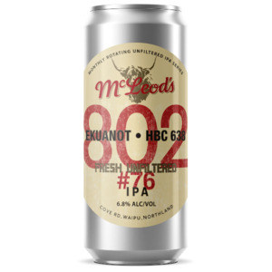 Hazy Ipa: Mcleod's 802 #76 Unfiltered Hazy IPA 440ml