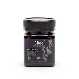 Products: Multifloral Mānuka Honey 83+MGO - 250gm - 3Bee - 3Bee
