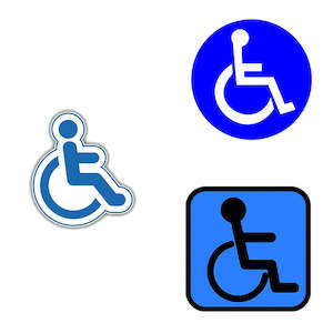 Awareness: Car sticker - wheelchair decal