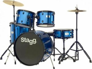 Drums And Percussion: Stagg 5 piece full sized drumkit- Red, or Blue