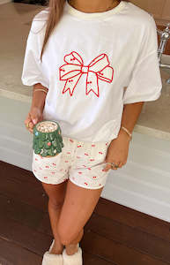 Tee: Arnie Bow White Tee