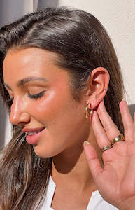 Earrings: Danza Gold Hoop Earrings