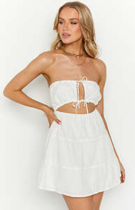 2 For 110: Georgia White Strapless Mini Dress